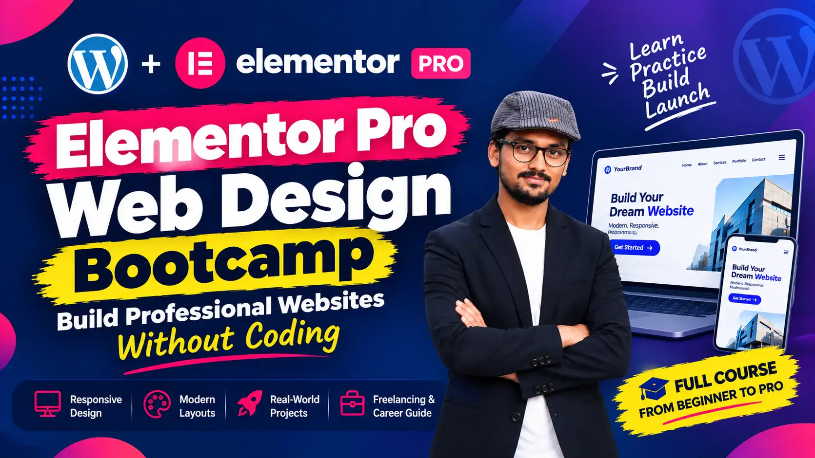 Elementor Pro Web Design Bootcamp – Build Professional Websites Without Coding